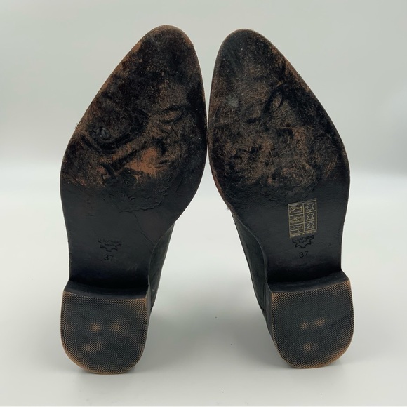 FREE People Gray Brady Leather Western Loafers. Size 37. - Picture 5 of 9